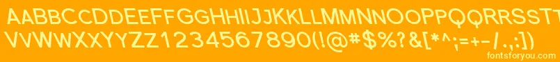 SfflorencesansscrevBoldita Font – Yellow Fonts on Orange Background
