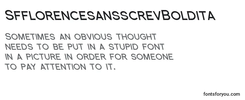 SfflorencesansscrevBoldita Font