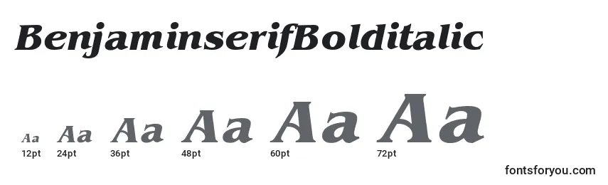 BenjaminserifBolditalic Font Sizes