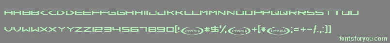 フォントSambaisdead – 灰色の背景に緑のフォント