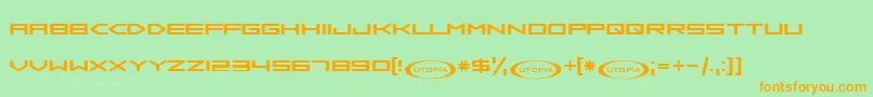 Sambaisdead Font – Orange Fonts on Green Background