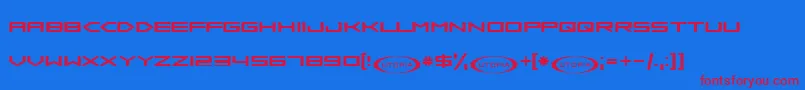 Sambaisdeadフォントについての詳細 フォントSambaisdead – 赤い文字の青い背景