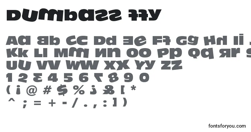 A fonte Dumbass ffy – alfabeto, números, caracteres especiais