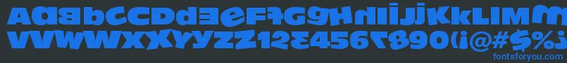 Dumbass ffy Font – Blue Fonts on Black Background