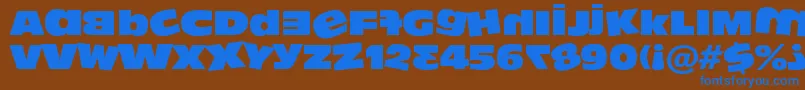 Dumbass ffy Font – Blue Fonts on Brown Background