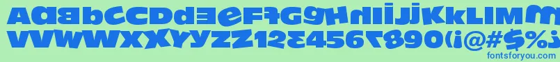 Dumbass ffy Font – Blue Fonts on Green Background