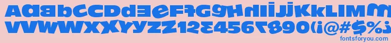 Dumbass ffy Font – Blue Fonts on Pink Background