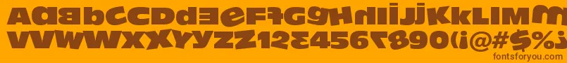 Dumbass ffy Font – Brown Fonts on Orange Background