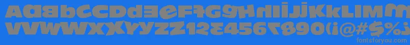 Dumbass ffy Font – Gray Fonts on Blue Background