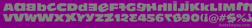 フォントDumbass ffy – 紫の背景に灰色の文字