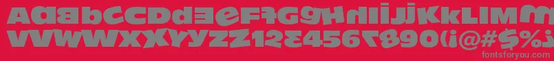 Dumbass ffy-Schriftart – Graue Schriften auf rotem Hintergrund