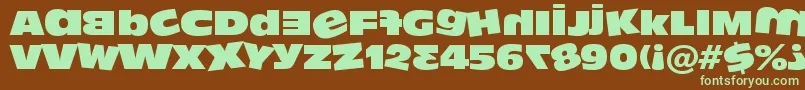 Шрифт Dumbass ffy – зелёные шрифты на коричневом фоне