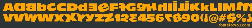 Dumbass ffy Font – Orange Fonts on Black Background