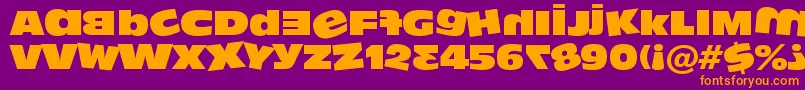 Dumbass ffy Font – Orange Fonts on Purple Background