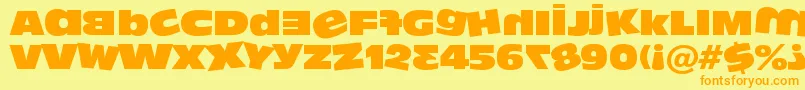 Dumbass ffy Font – Orange Fonts on Yellow Background