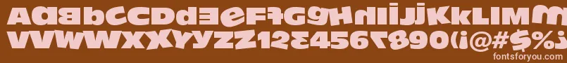 Dumbass ffy Font – Pink Fonts on Brown Background