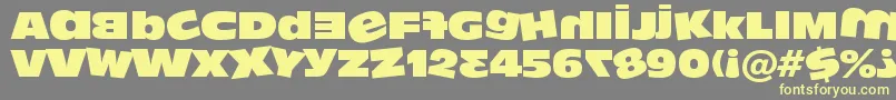 Dumbass ffy Font – Yellow Fonts on Gray Background