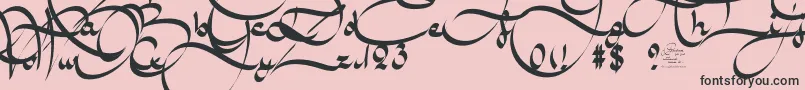 Шрифт AmalScriptBold – чёрные шрифты на розовом фоне