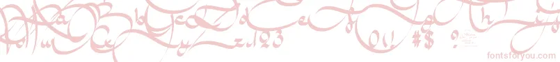 Шрифт AmalScriptBold – розовые шрифты на белом фоне