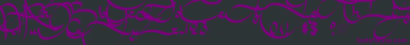 Шрифт AmalScriptBold – фиолетовые шрифты на чёрном фоне