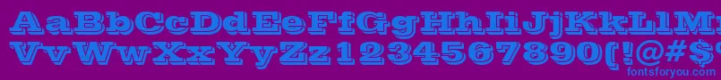 fuente VinetaBt – Fuentes Azules Sobre Fondo Morado