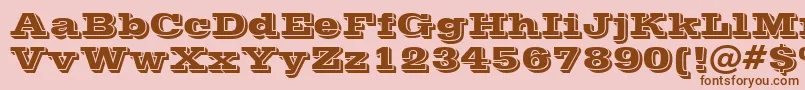 VinetaBt Font – Brown Fonts on Pink Background