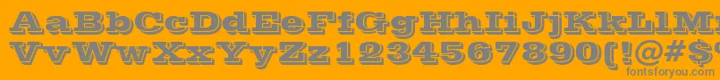 VinetaBt Font – Gray Fonts on Orange Background