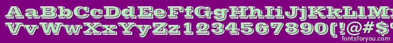 VinetaBt Font – Green Fonts on Purple Background