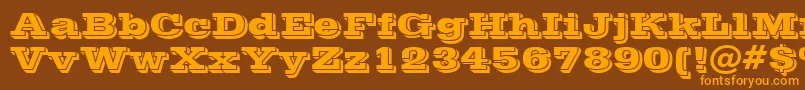 VinetaBt Font – Orange Fonts on Brown Background