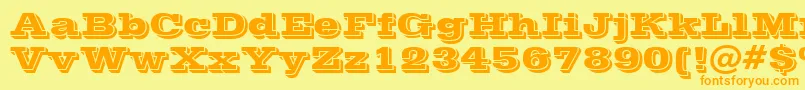 VinetaBt Font – Orange Fonts on Yellow Background