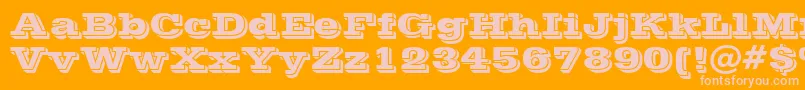 VinetaBt Font – Pink Fonts on Orange Background