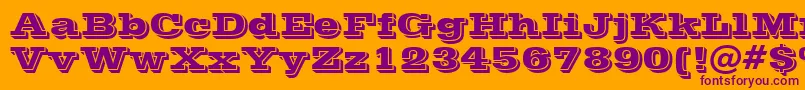 VinetaBt Font – Purple Fonts on Orange Background