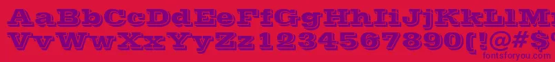 VinetaBt Font – Purple Fonts on Red Background