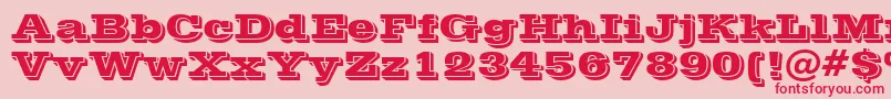 VinetaBt Font – Red Fonts on Pink Background