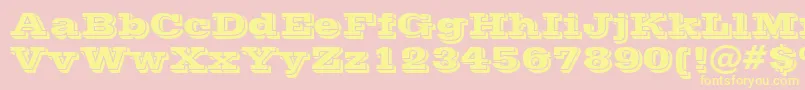 VinetaBt Font – Yellow Fonts on Pink Background