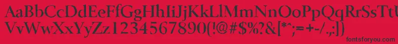 BelfastantiqueMediumRegular Font – Black Fonts on Red Background