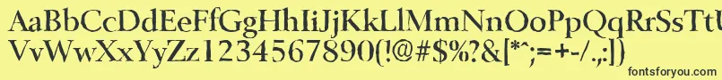 BelfastantiqueMediumRegular Font – Black Fonts on Yellow Background