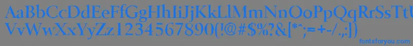 BelfastantiqueMediumRegular Font – Blue Fonts on Gray Background