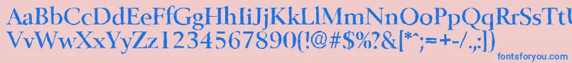 BelfastantiqueMediumRegular Font – Blue Fonts on Pink Background