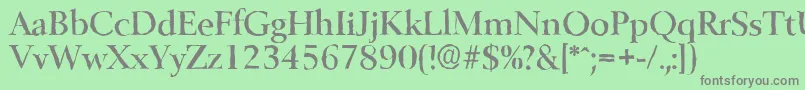 BelfastantiqueMediumRegular Font – Gray Fonts on Green Background