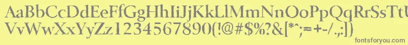 BelfastantiqueMediumRegular Font – Gray Fonts on Yellow Background