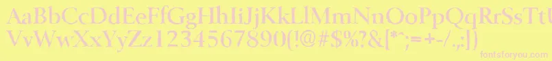 Weitere Informationen zur BelfastantiqueMediumRegular-Schriftart BelfastantiqueMediumRegular-Schriftart – Rosa Schriften auf gelbem Hintergrund