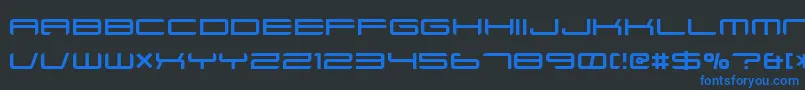 Xenotron Font – Blue Fonts on Black Background