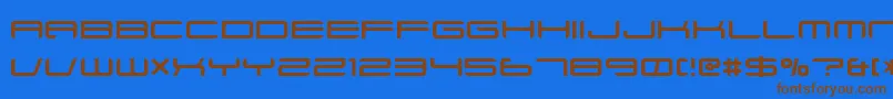 Xenotron Font – Brown Fonts on Blue Background