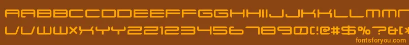 Xenotron Font – Orange Fonts on Brown Background