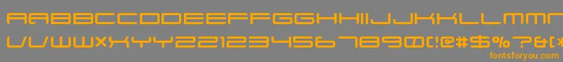 Xenotron Font – Orange Fonts on Gray Background
