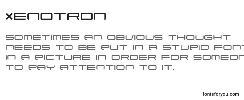 Przegląd czcionki Xenotron