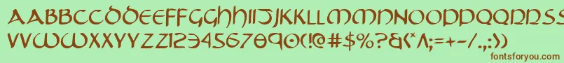 Tristram Font – Brown Fonts on Green Background