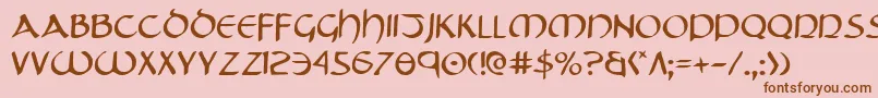 Tristram Font – Brown Fonts on Pink Background