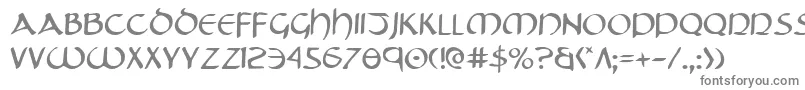 フォントTristram – 白い背景に灰色の文字